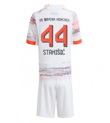 Bayern Munich Josip Stanisic #44 Borta Kläder Barn 2025-26 Kortärmad (+ Korta byxor)